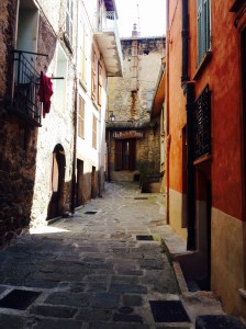 medieval street in saint martin vesubie