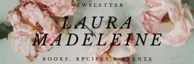 Banner for Laura Madeleine newsletter with roses